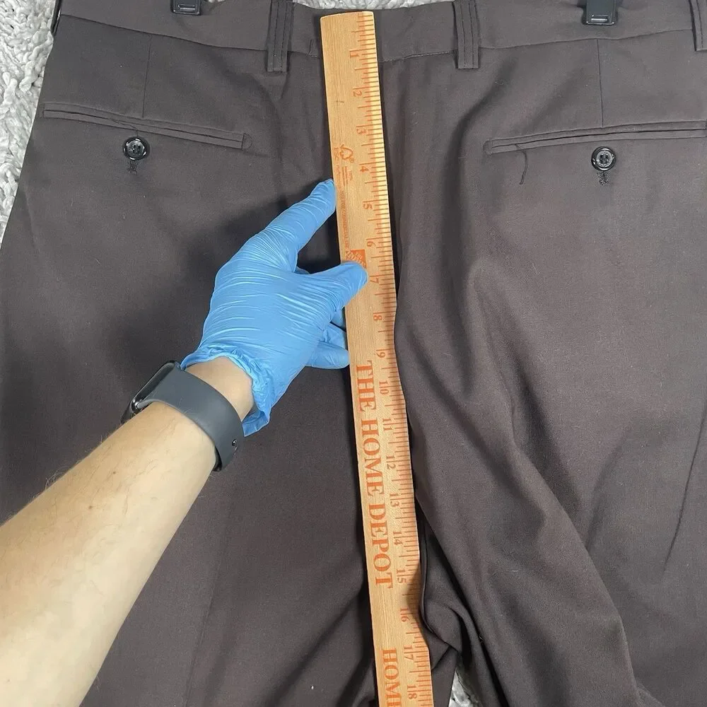 Bergati Super 150’s Feel Dress Pants Men’s Brown Formal Style PA5001DKBR Preppy
